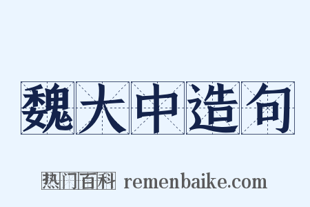 魏大中造句是什么意思的图片